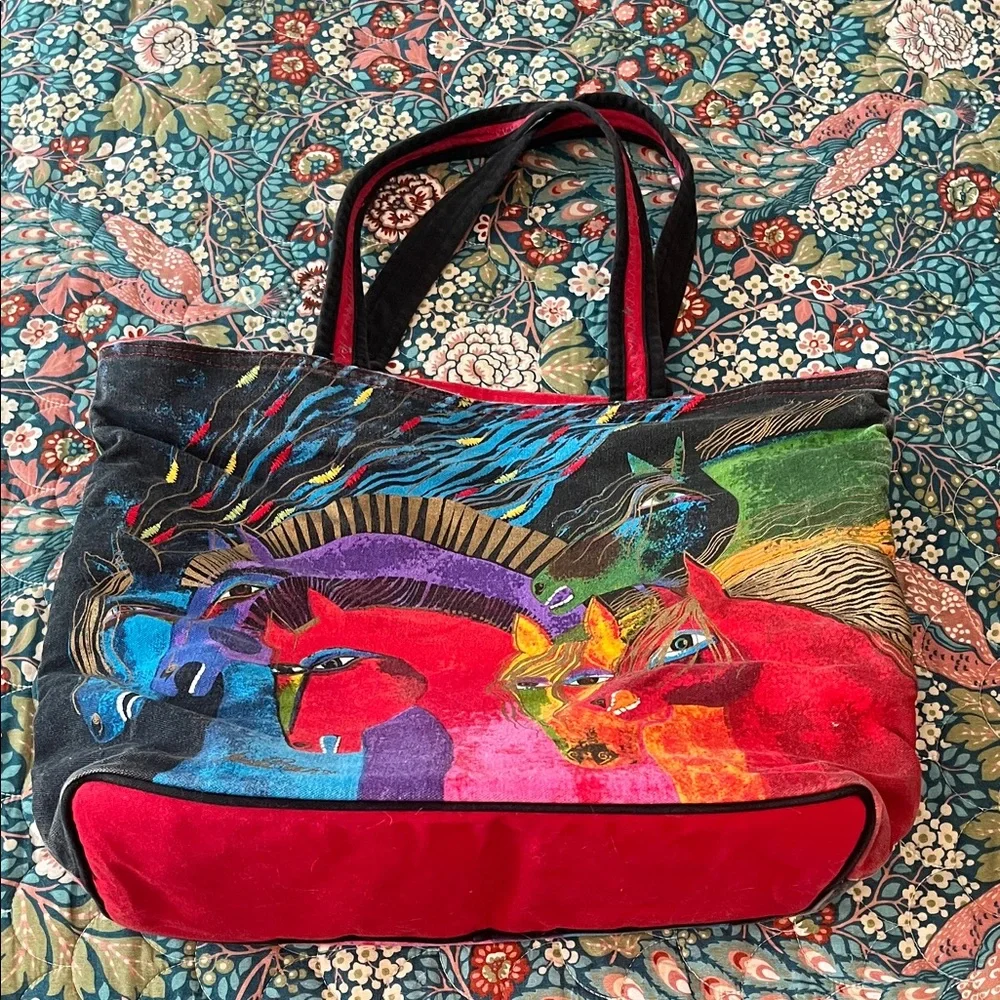 Laurel Burch Wild Horses of Fire Tote Bag